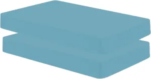 Gilbins Cot Size 30" x 75" Fitted Sheet, Made of Cotton, Perfect for Camp Bunk Beds/RVs/Guest Beds 2 Pack Blue