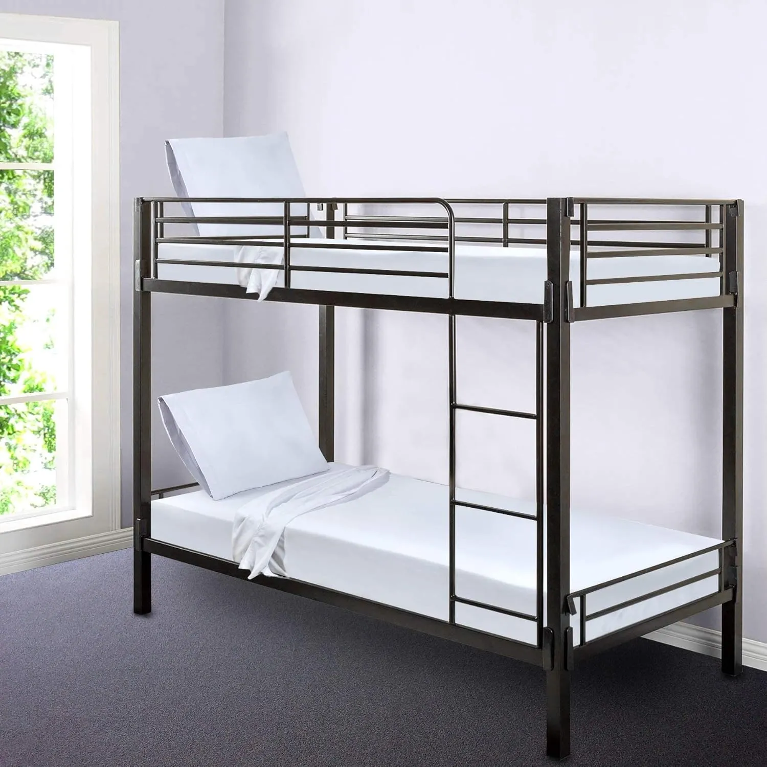 Gilbins Cot Size 30" x 75" Fitted Sheet, Made of Cotton, Perfect for Camp Bunk Beds/RVs/Guest Beds 2 Pack Blue