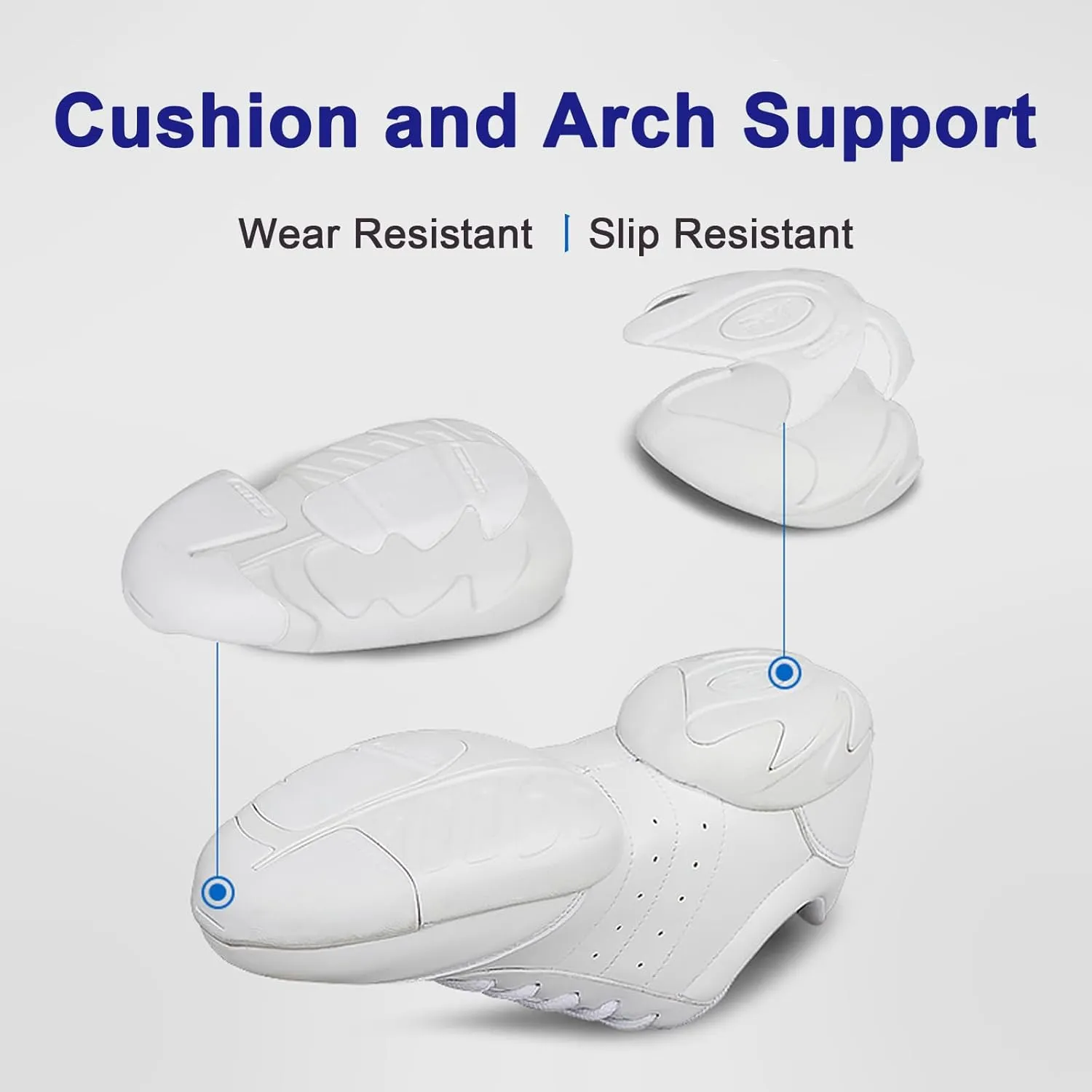 Girls' Cheerleading Shoes Split Sole Cheerleading Shoes Competition Tennis Sneakers Breathable Super Light White Cheer Shoes for Women Sport Training Tennis Sneakers
