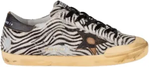 Golden Goose Super-Star Penstar Minizebra Horsy Upper Leather Star and Heel Womens Distressed Sneaker