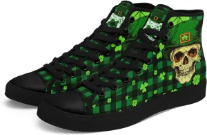 Green Color High-Top Canvas Shoes for Women Men Irish Festival Sneakers Lucky Holiday Parties Gift Sports Casual Shoes