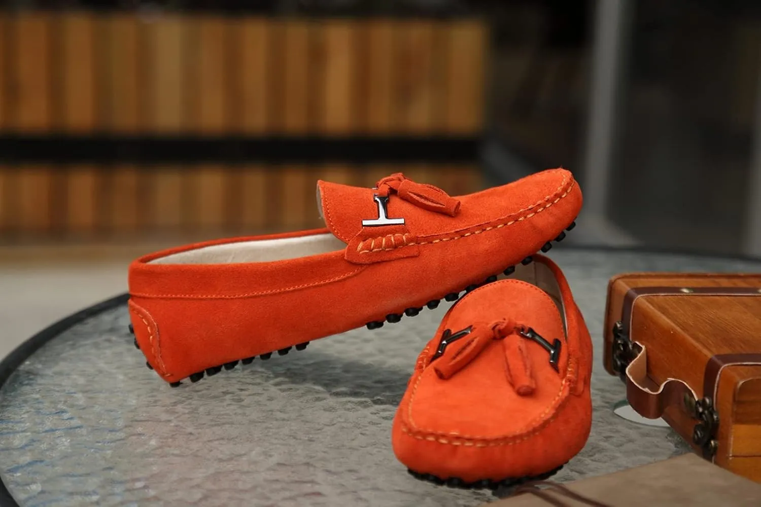 Hanfike Womens Casual Loafers Shoes Slip on Flats with Tassel Buckle Knot