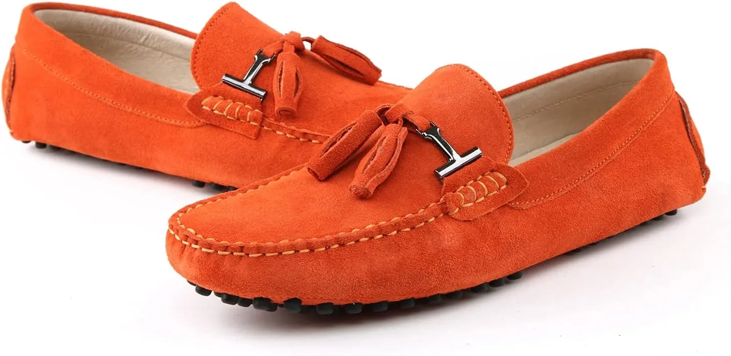 Hanfike Womens Casual Loafers Shoes Slip on Flats with Tassel Buckle Knot
