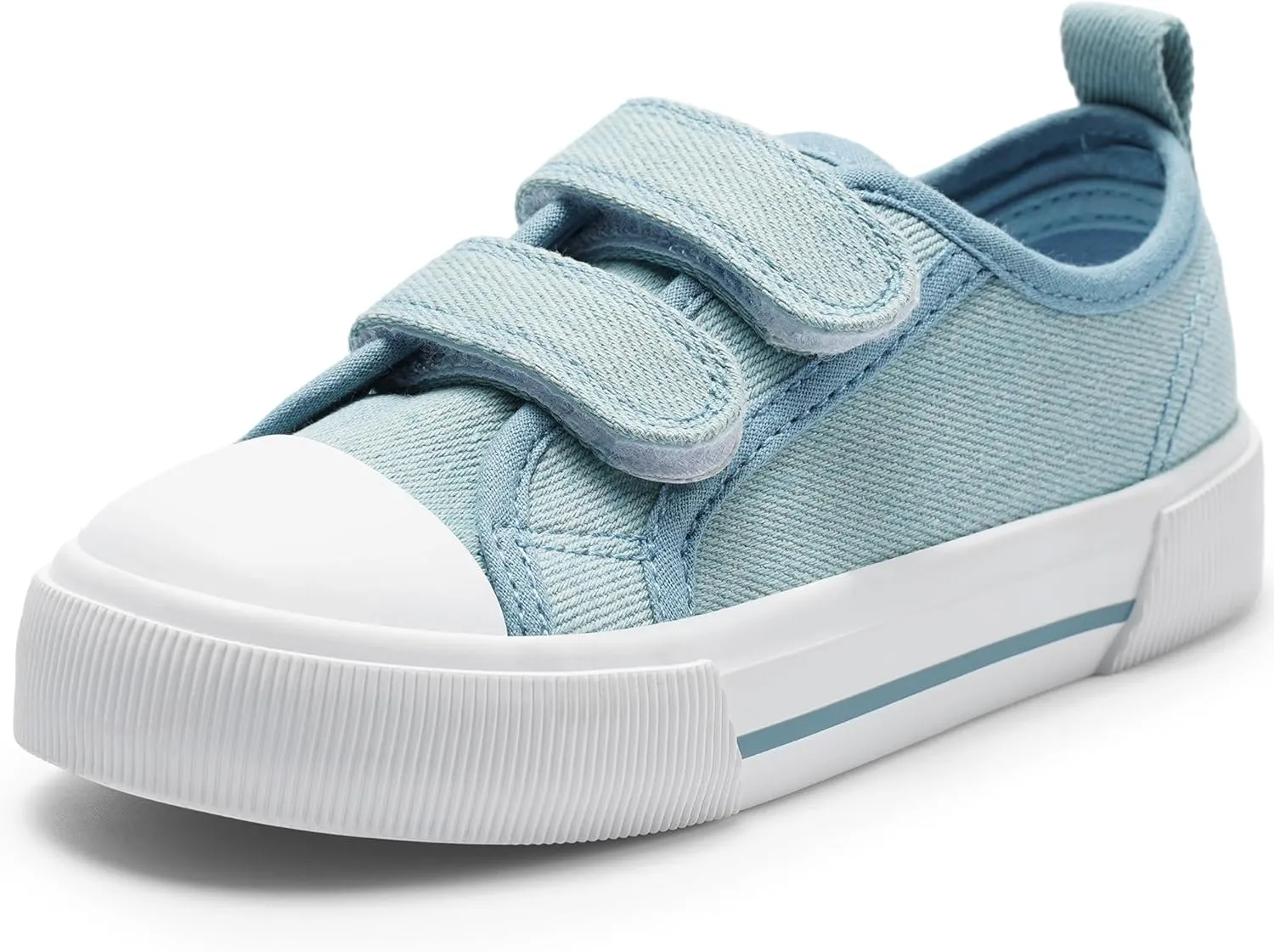 Harvest Land Toddler Kids Canvas Sneakers for Boys and Girls – Casual Walking Shoes with Double Hook-and-Loop Straps, Non-Slip Lightweight Trainers for Baby & Little Kids