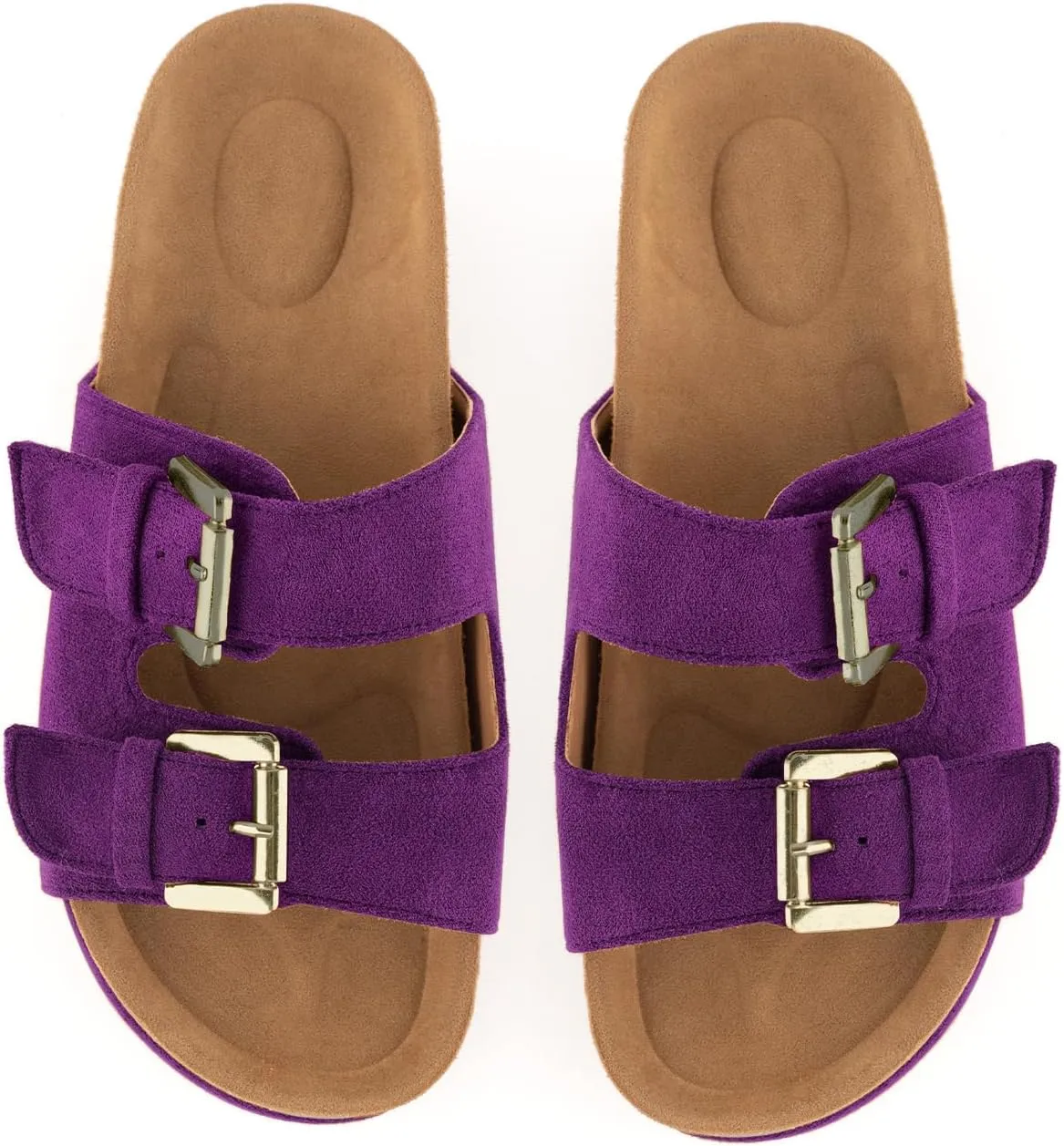 heelchic Platform Sandals Women, Chunky Platform Wedges with Arch Support, Big Buckle Casual Open Toe Slide Sandals