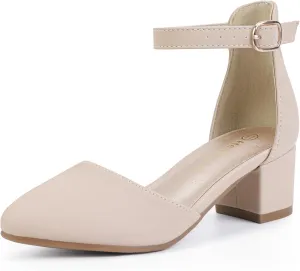 Hehainom Girls Dress Shoes High Heels Sandals Ankle Strap Flower Girl Little Big Kid Mary Jane Wedding Party Communion Mily Pump Shoes
