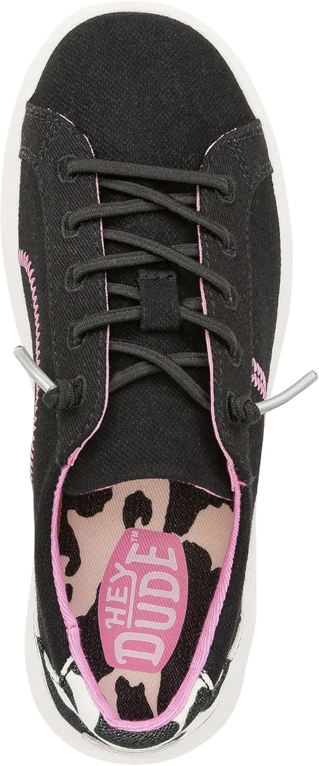 Hey Dude Kids Karina Sparkle (Little Kid/Big Kid) - Sneakers for Kids - Canvas Upper - Cotton Lining