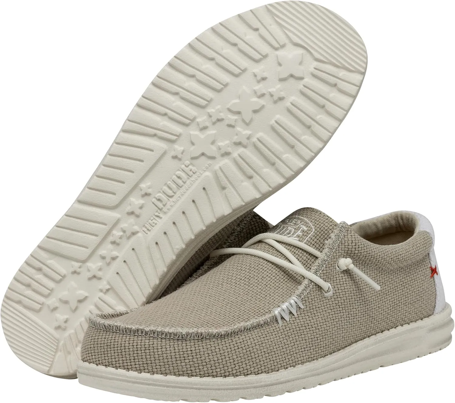 Hey Dude Men's Wally Funk | Men’s Shoes | Men's Lace Up Loafers | Comfortable & Light-Weight