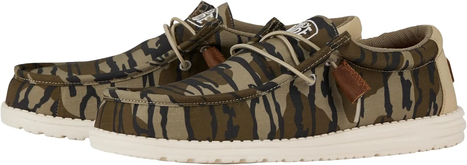Hey Dude Men's Wally Suede Multiple Colors | Men’s Shoes | Men's Lace Up Loafers | Comfortable & Light-Weight