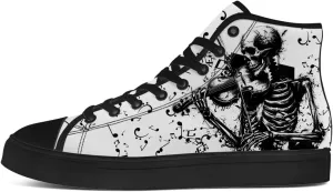 High Top Shoes for Men Women Skull High Top Canvas Sneakers Graffiti Shoes Gifts for Dad Mom