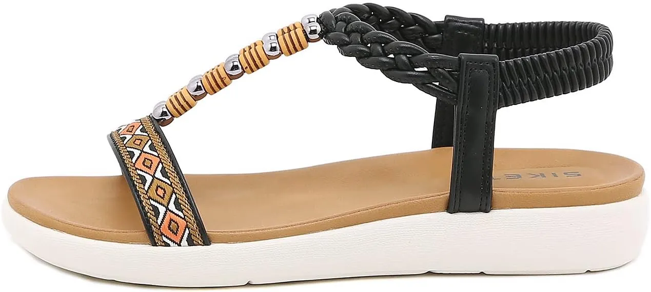 HNGHOU Women's Summer Sandals Shoes Casual Comfort Open Toe Shoes Flat Sandals