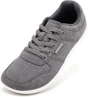 HOBIBEAR Unisex Canvas Shoes Men's Wide Barefoot Shoes Women's Fashion Sneakers Classic Casual Shoes Zero Drop Sole