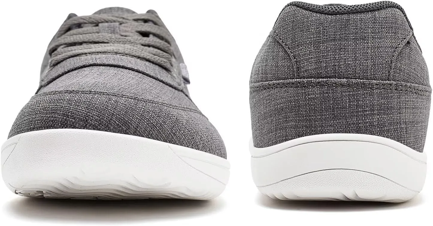 HOBIBEAR Unisex Canvas Shoes Men's Wide Barefoot Shoes Women's Fashion Sneakers Classic Casual Shoes Zero Drop Sole