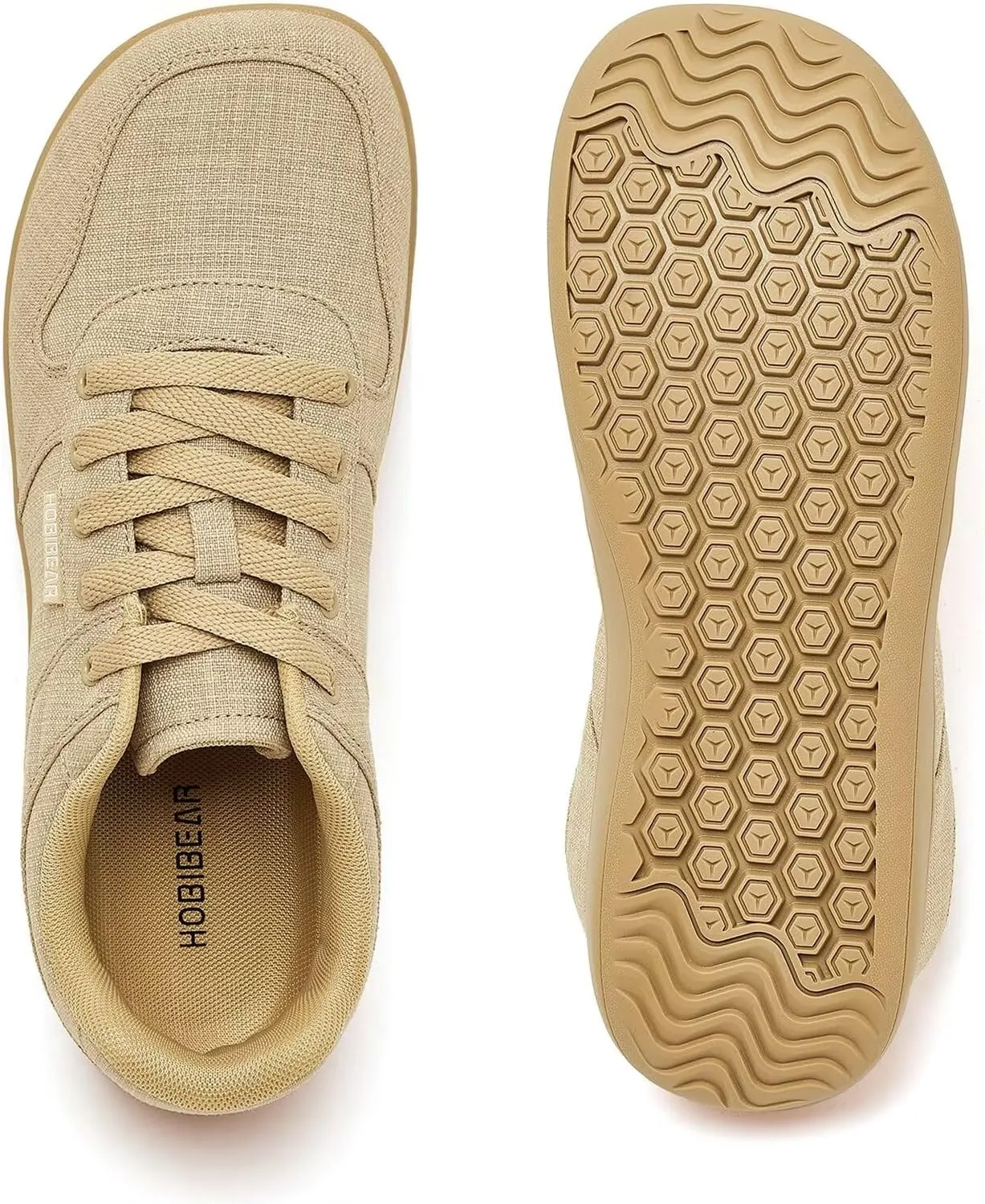 HOBIBEAR Unisex Canvas Shoes Men's Wide Barefoot Shoes Women's Fashion Sneakers Classic Casual Shoes Zero Drop Sole