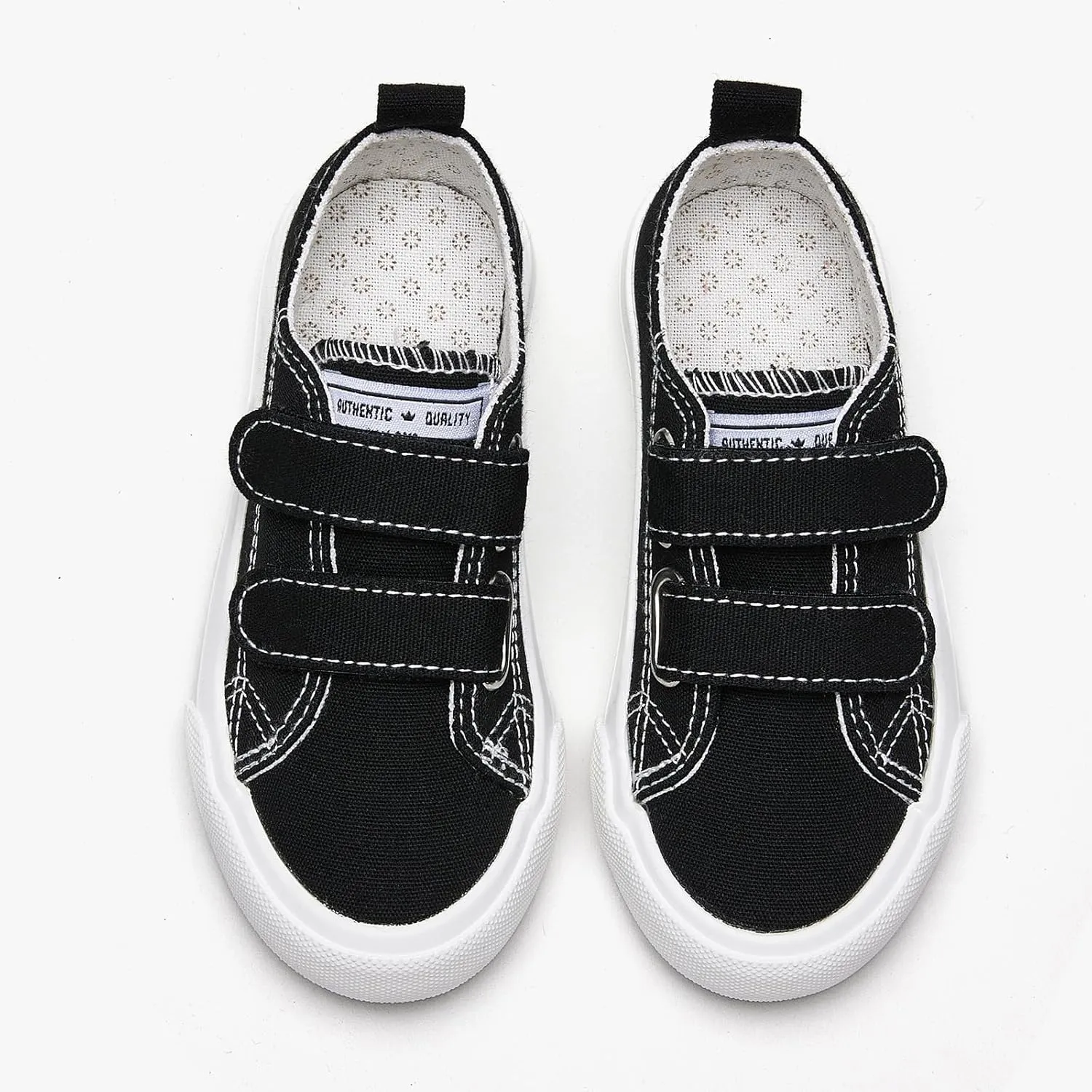 Hook Loop Canvas Sneakers for Girls and Boys Soft Fashion Shoes