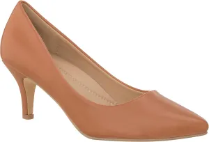 ILLUDE Classic Pointed Toe Pumps – Comfortable Low Stiletto Heel Pump Shoes – Cherry