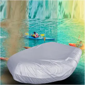Inflatable Boat Cover 7 Sizes Boat Tarp Waterproof Anti-UV Dinghy Covers for Inflatable Boat and Dinghy,270 * 165 * 46cm