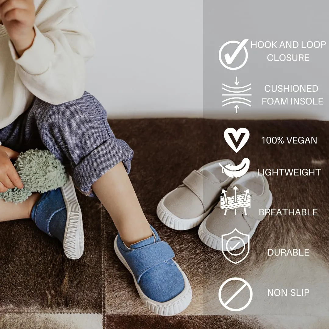Jack & Lily Canvas Sneakers for Kids - Breathable Toddler Shoes with Non-Slip Sole for Confident Steps - Slip on Shoes for Comfort & Daily Play - Baby Sneakers Keep Little Feet Happy All Day