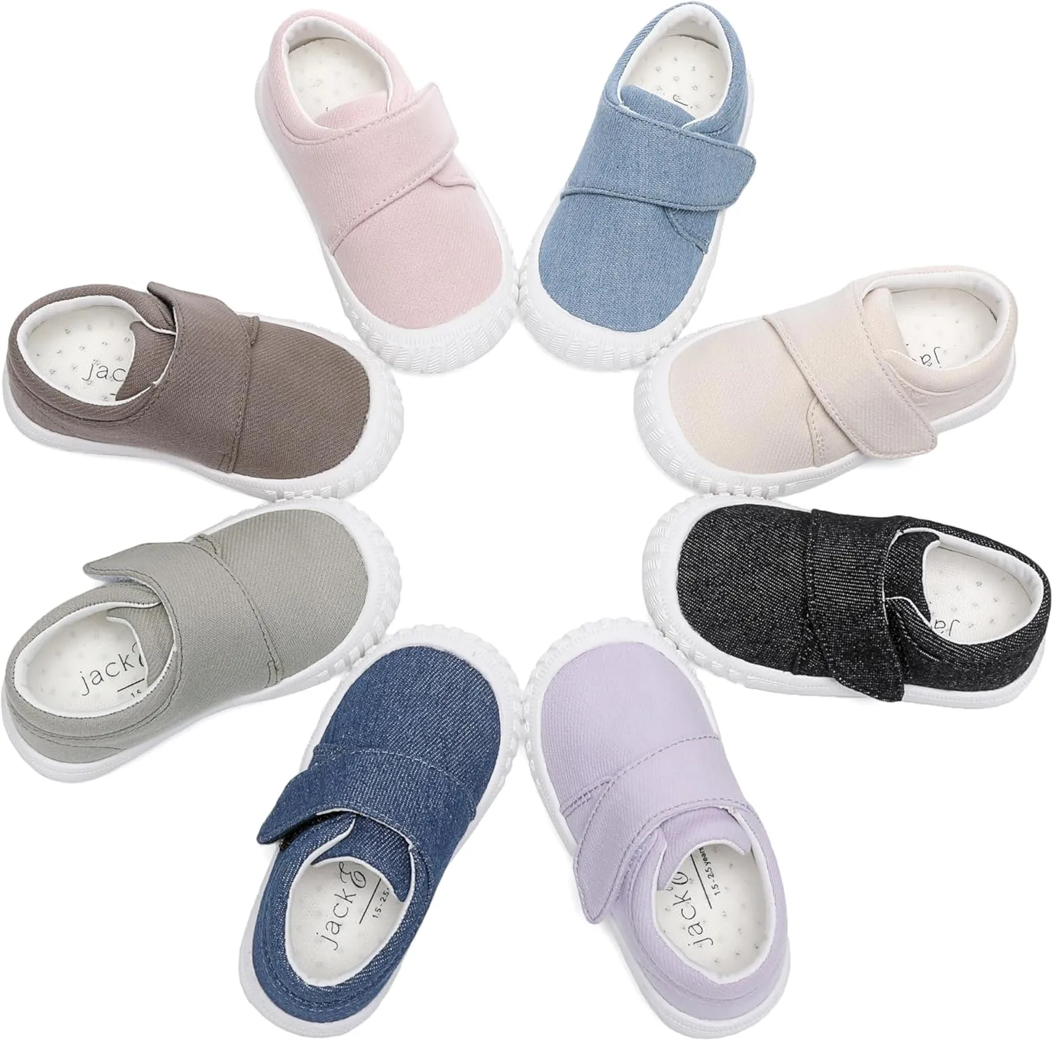 Jack & Lily Canvas Sneakers for Kids - Breathable Toddler Shoes with Non-Slip Sole for Confident Steps - Slip on Shoes for Comfort & Daily Play - Baby Sneakers Keep Little Feet Happy All Day