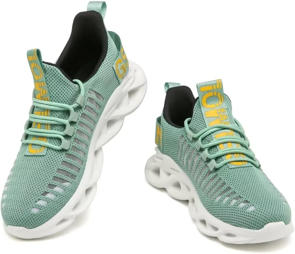 Jakcuz Women's Lace Up Walking Shoes Breathable Ultra Lightweight Sport Casual Ladies Girls Fashion Platform Sneakers