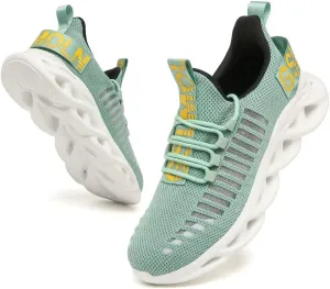 Jakcuz Women's Lace Up Walking Shoes Breathable Ultra Lightweight Sport Casual Ladies Girls Fashion Platform Sneakers