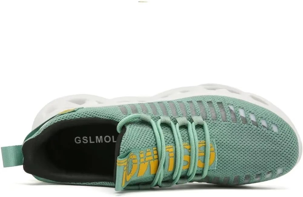 Jakcuz Women's Lace Up Walking Shoes Breathable Ultra Lightweight Sport Casual Ladies Girls Fashion Platform Sneakers