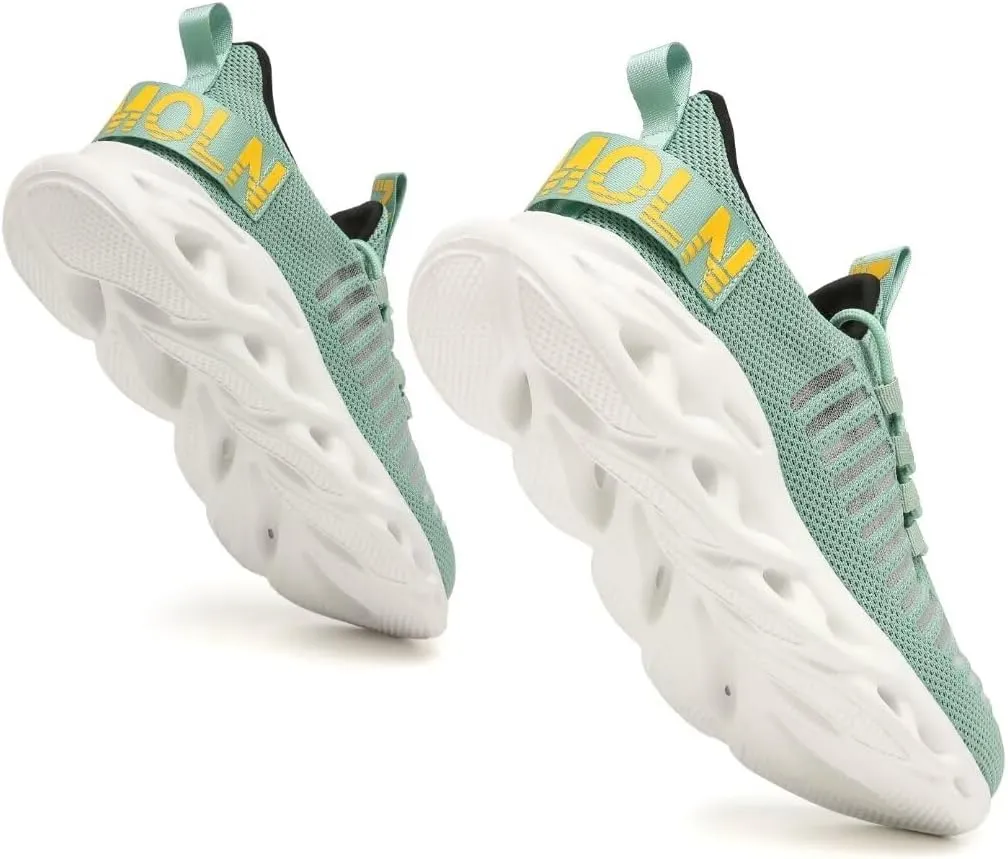 Jakcuz Women's Lace Up Walking Shoes Breathable Ultra Lightweight Sport Casual Ladies Girls Fashion Platform Sneakers
