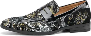 JITAI Mens Velvet Loafers Dress Shoes Loafers for Men Tuxedo Suit Shoes
