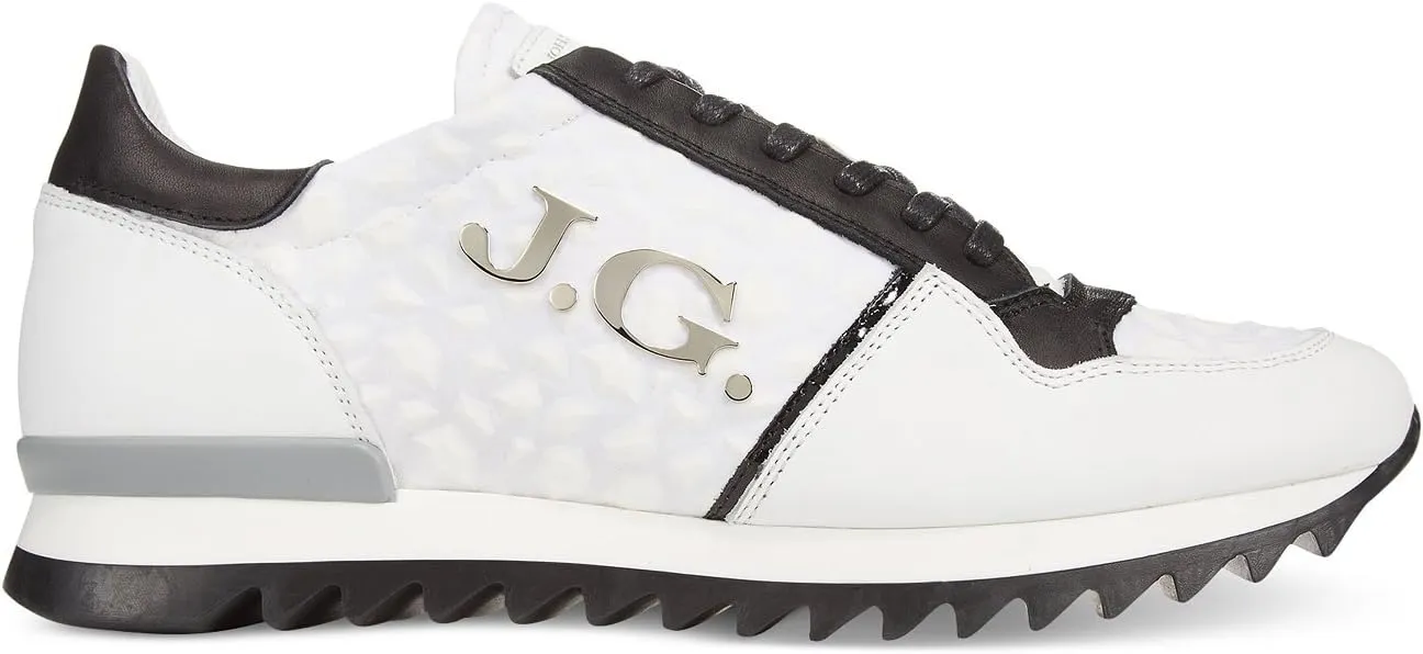 John Galliano Paris Men's YM Textured Sneakers White/Black US