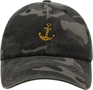 JPAK Anchor Premium Dad Hat Embroidered Cotton Baseball Cap Boat Pirate