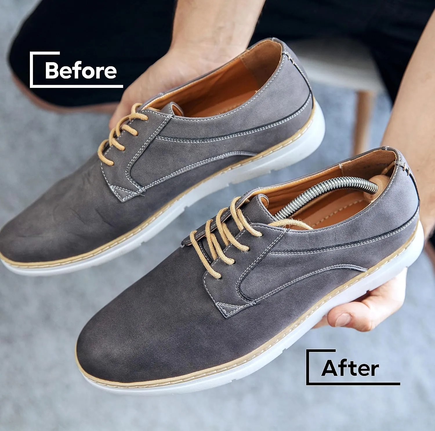 Kaps – Wooden Shoe Trees for Men & Women (2 Pck) – Shoe Shaper – Preserves Shape, Absorbs Moisture & Extends Footwear Life