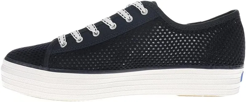 Keds Womens Triple Kick Lace Up Platform Sneakers Shoes Casual - Blue, White