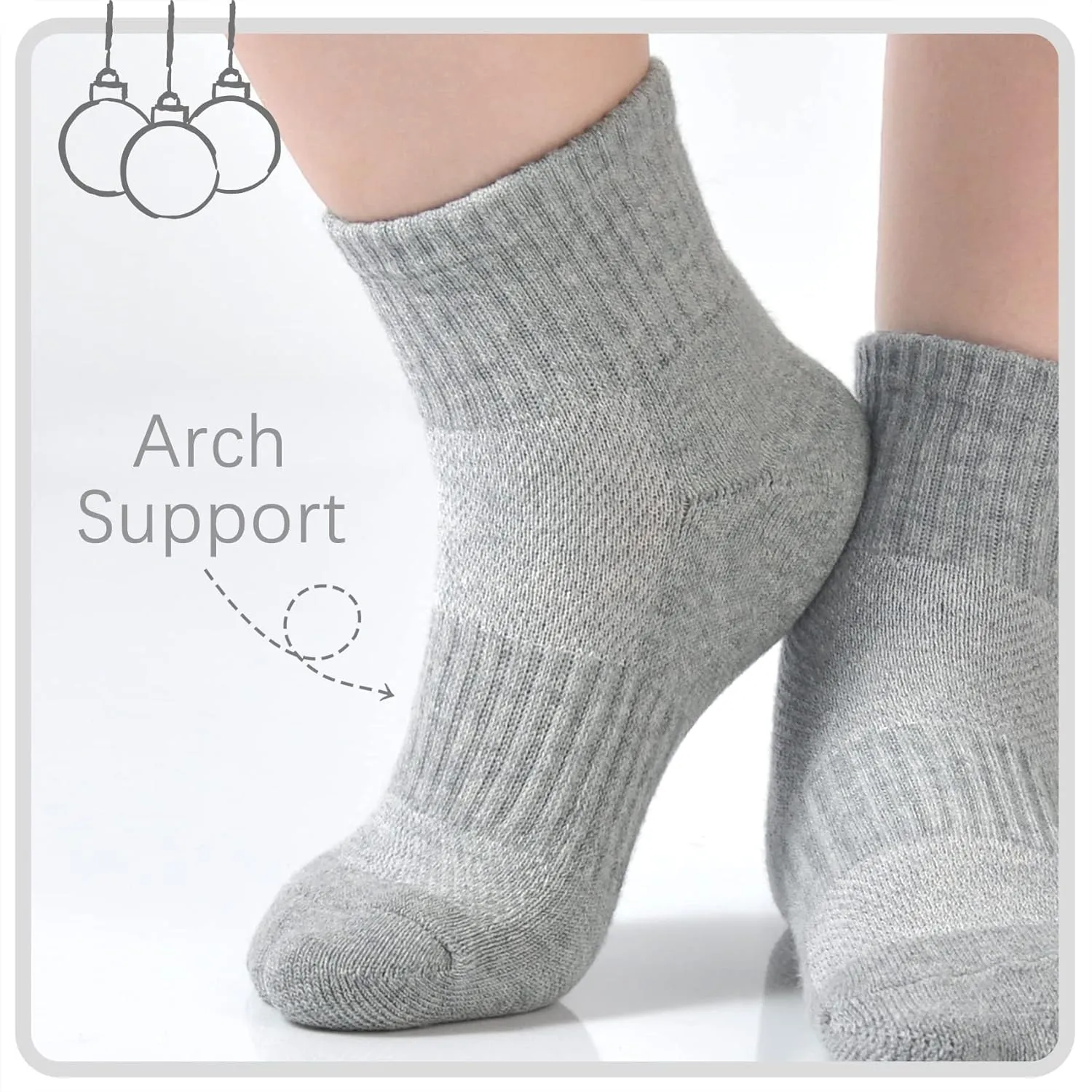 Kids Ankle Socks Boys Cushioned Athletic Short Socks Girls Cotton Quarter Socks Children Youth Women 10 Pairs