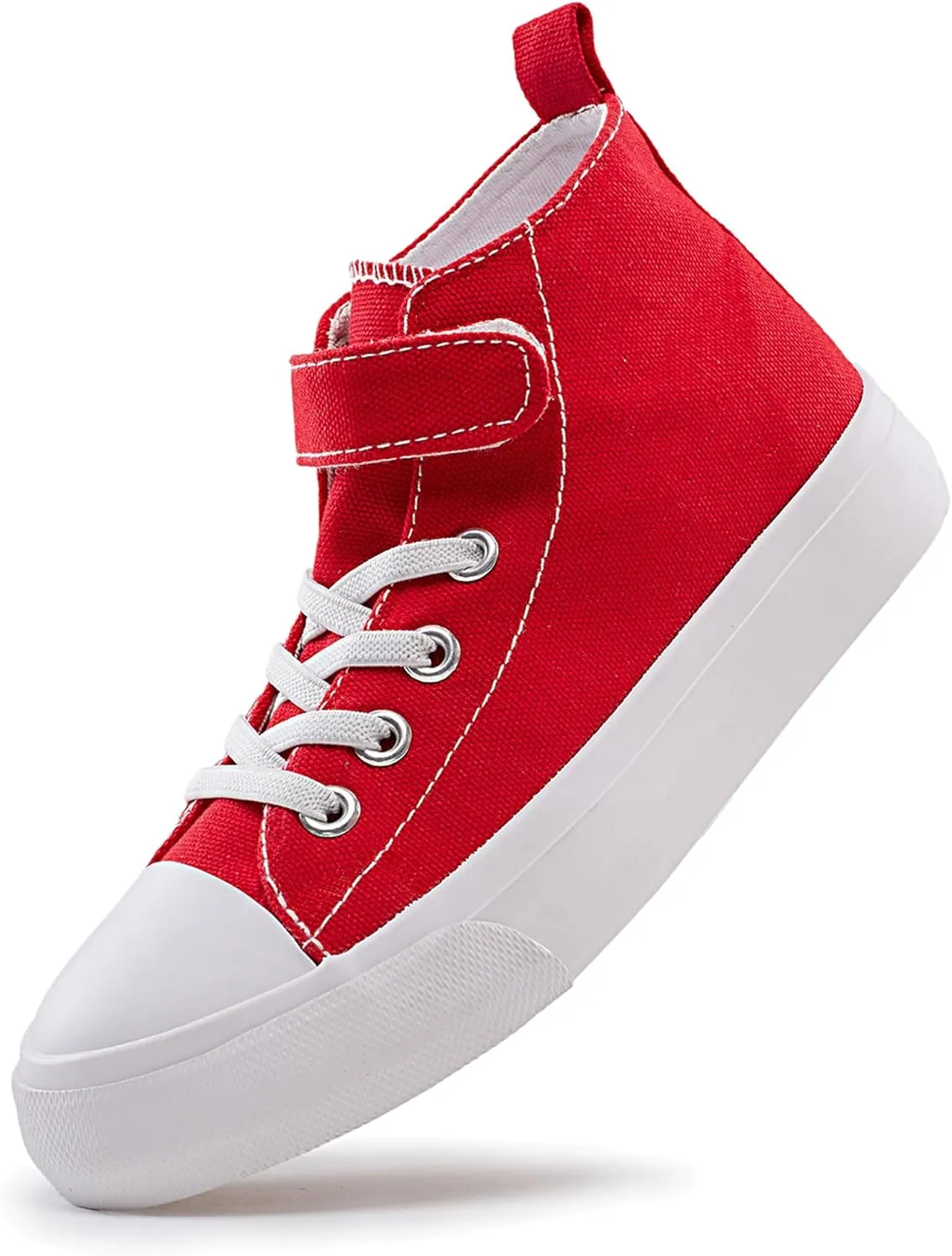 Kids Canvas Sneakers for Boys Girls Lace-up Canvas Shoes Low Top Toddler Walking Shoes Casual Lightweight Adjustable Strap Big Kid Running Sneakers