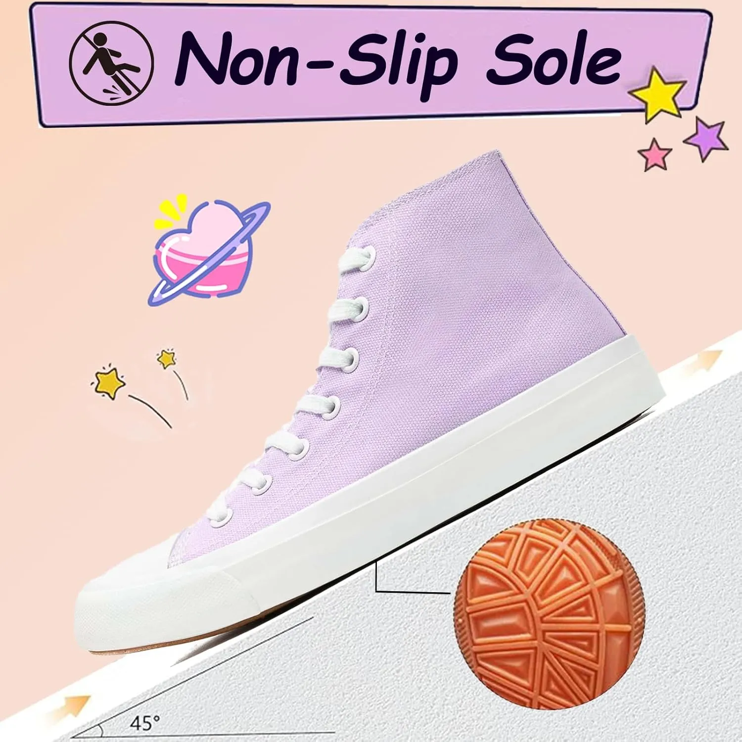 Kids Canvas Sneakers for Girls Boys High Top Canvas Fashion Shoes Comfortable Classic Casual Lace up Walking Running Shoes