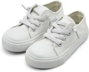 Kids Girls Boys Canvas Sneakers Slip on Walking Shoes Lightweight Tennis Running School Casual Classic Sneakers Little Big Kids