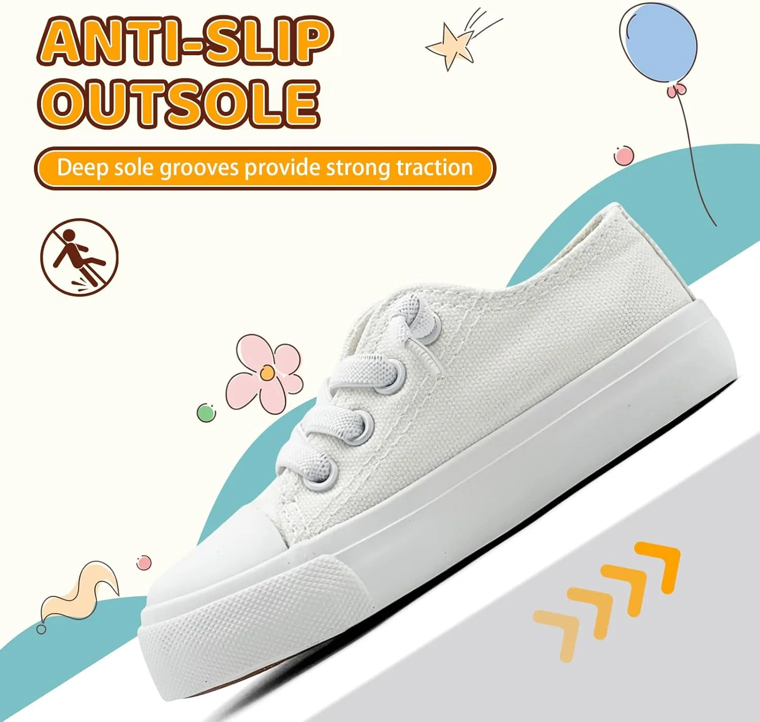 Kids Girls Boys Canvas Sneakers Slip on Walking Shoes Lightweight Tennis Running School Casual Classic Sneakers Little Big Kids