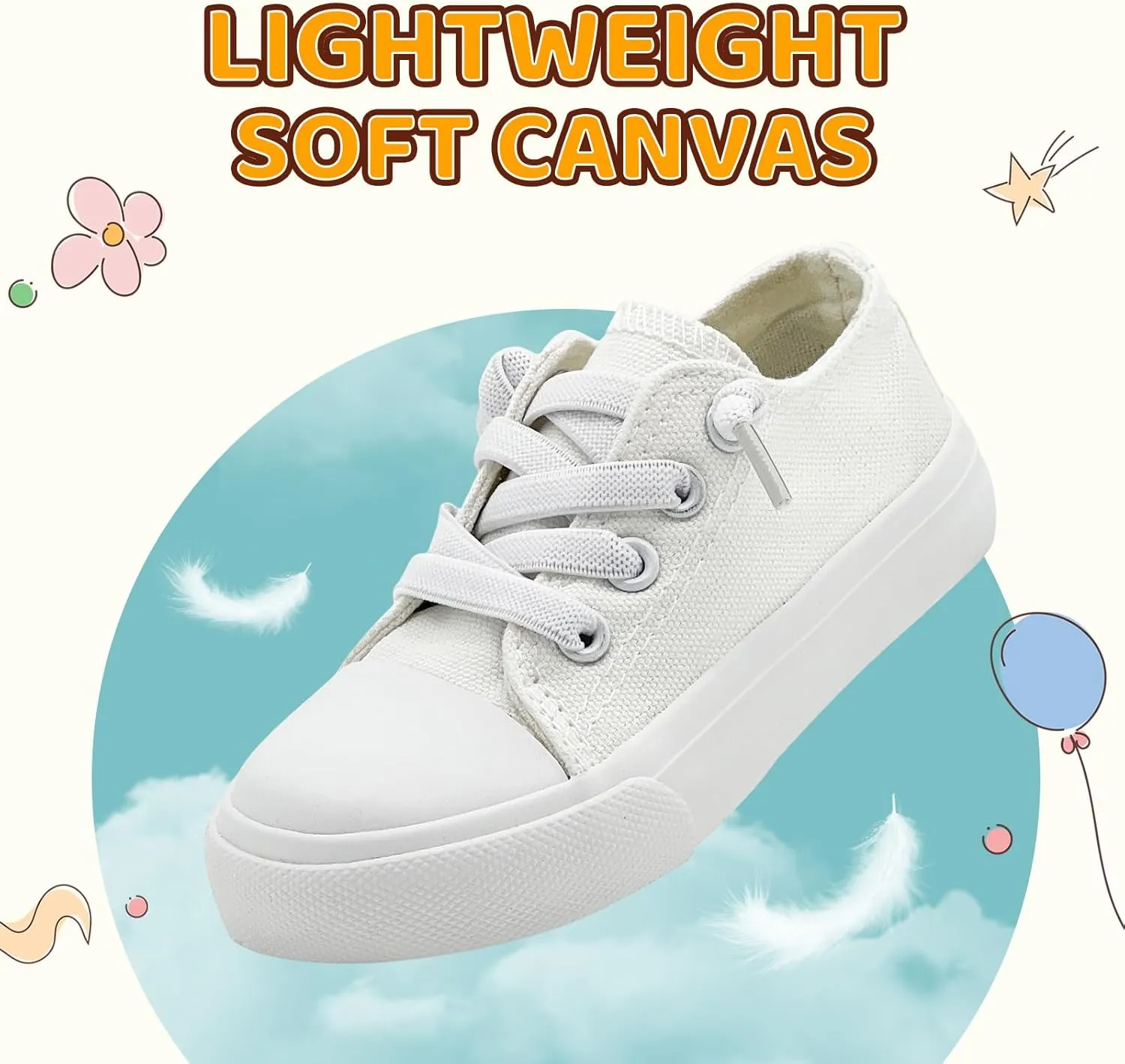 Kids Girls Boys Canvas Sneakers Slip on Walking Shoes Lightweight Tennis Running School Casual Classic Sneakers Little Big Kids