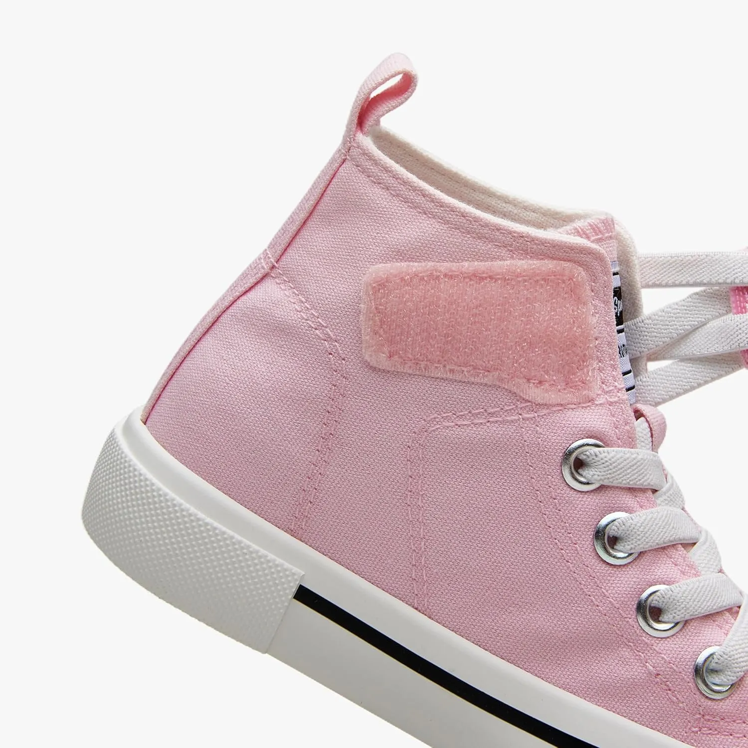 Kids High-Top Slip-On Sneakers Comfortable Canvas Shoes with Hook Loop Closure for Boys and Girls