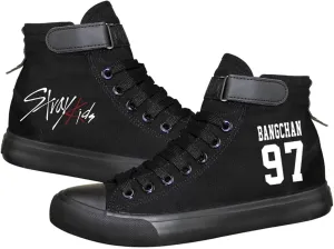 KPOP Stray Kids Merch Shoes Sneakers Bang Chan Lee Know ChangBin Han I.N Felix HyunJin Seungmin Hiphop High-Top Canvas Shoes