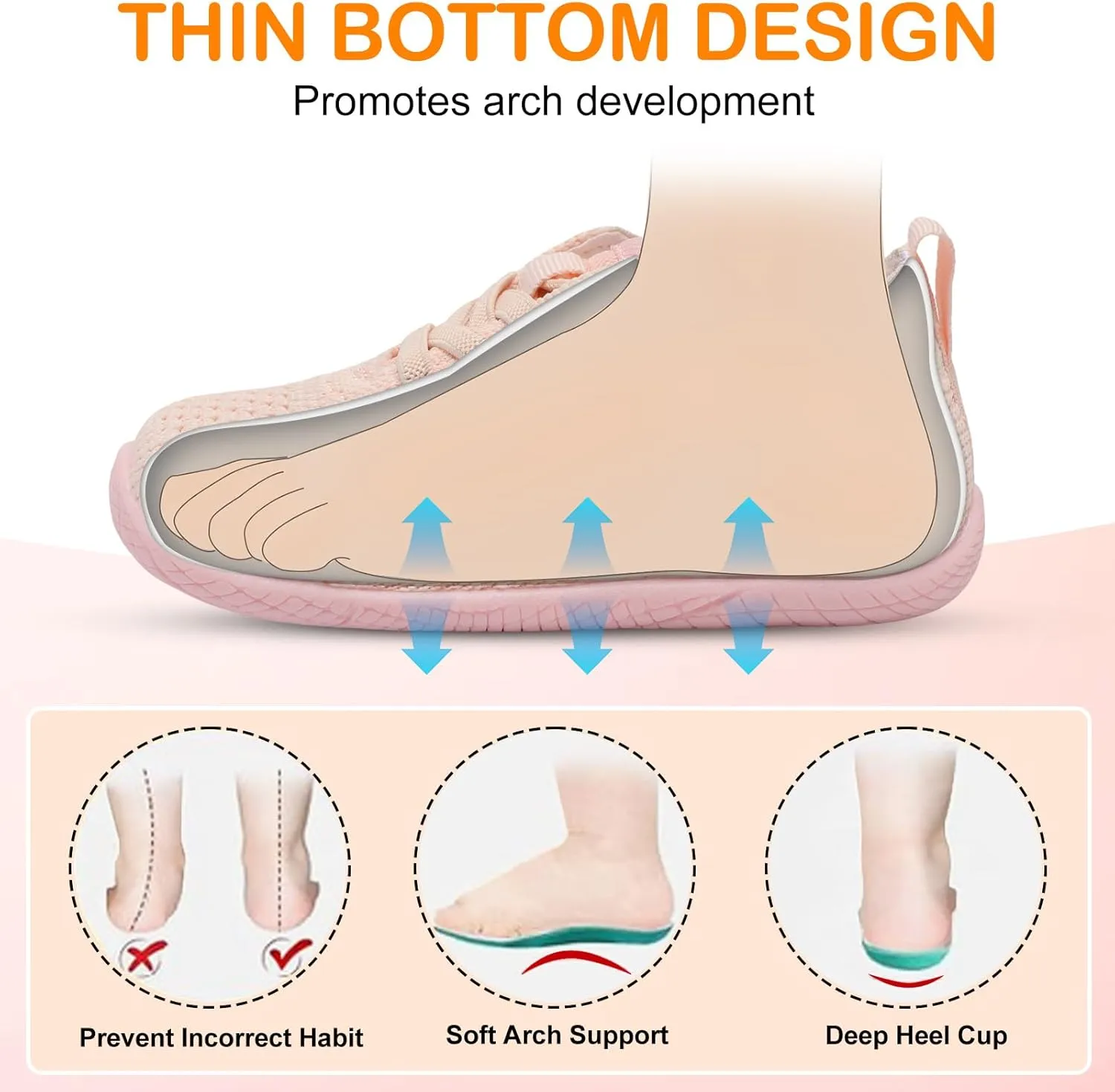 L-RUN Toddler Boys Girls Tennis Shoes Breathable Comfortable Barefoot Wide Summer School Walking Sneakers Baby First Walking Shoes