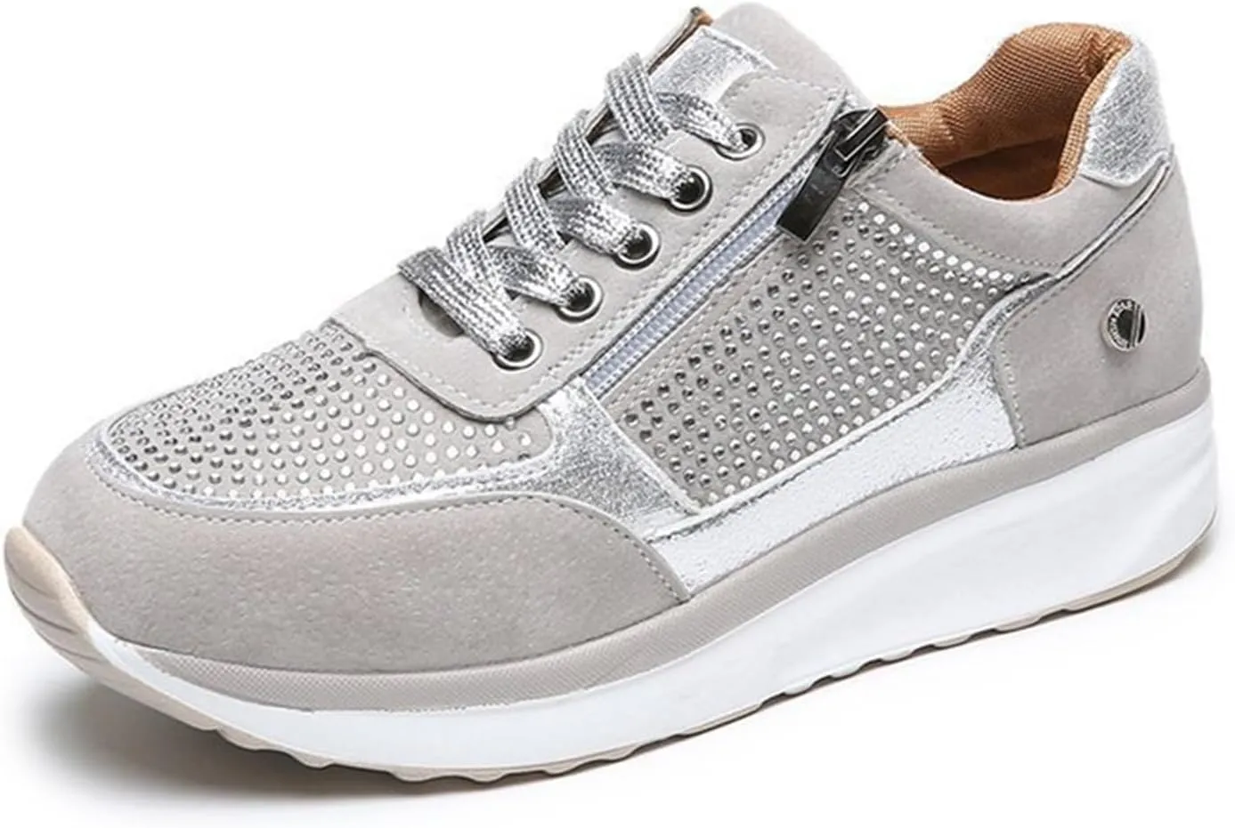 Ladmiple Shoes For Women Slip On Sneakers Breathe Walking Shoes Fashion Comfort Non Slip Platform Running Tennis Shoes