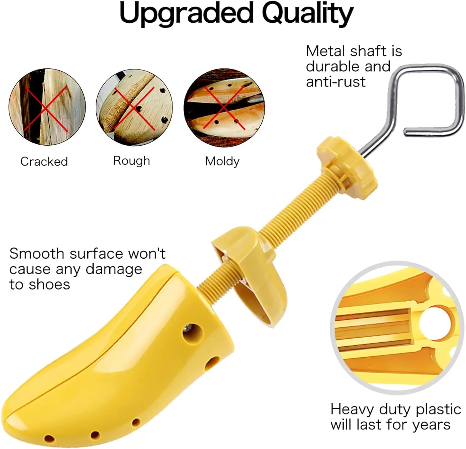 LANNEY Shoe Stretcher for Women & Men Wide Feet - Premium Shoe Expander Widener Stretch Length Width