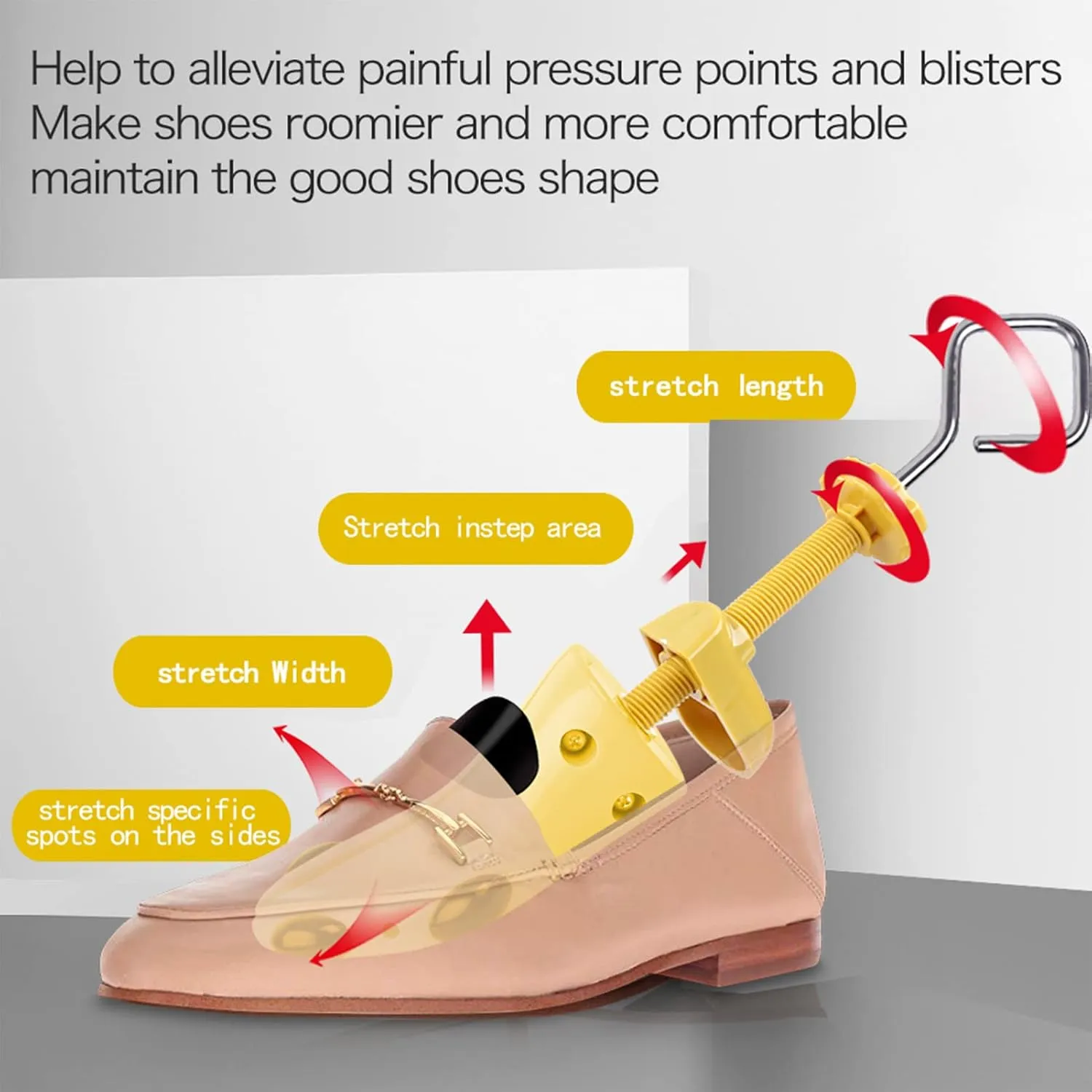 LANNEY Shoe Stretcher for Women & Men Wide Feet - Premium Shoe Expander Widener Stretch Length Width