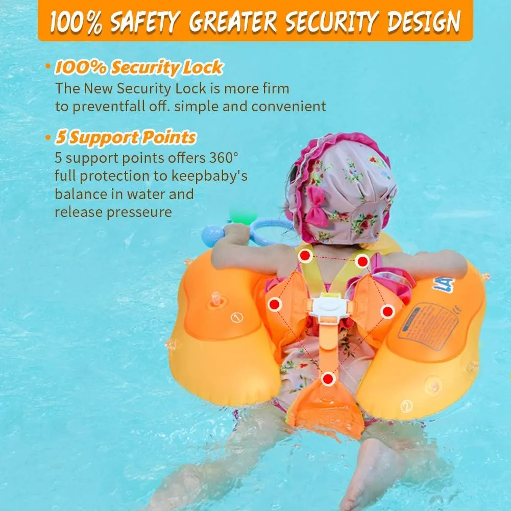 LAYCOL Baby Swimming Float with UPF50  Sun Canopy Baby Floats for Pool No Flip Overbaby Pool for Baby Age of 3-36 Months