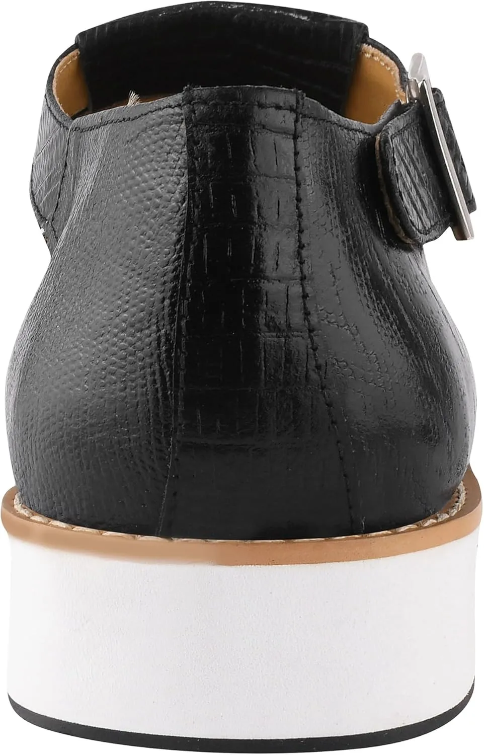 LIBERTYZENO Mens Closed Toe Genuine Leather Adults Buckle Closure Fisherman Sandals for Prom Graduation