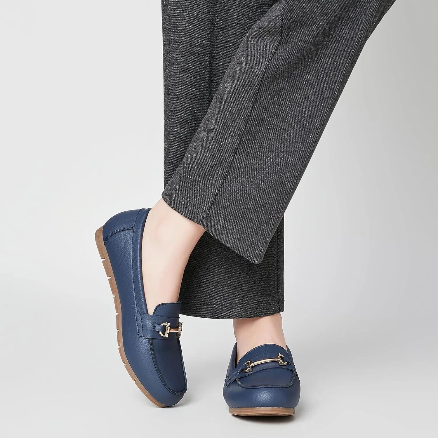 Loafers for Women Business Casual Work Shoes Comfortable & Lightweight Leather Womens Dress Penny Loafers Flats Slip On Shoes