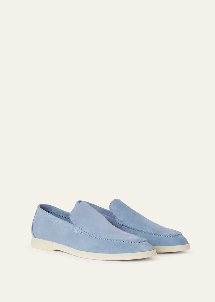 Loro Piana Summer Walk Loafers Suede Polvere