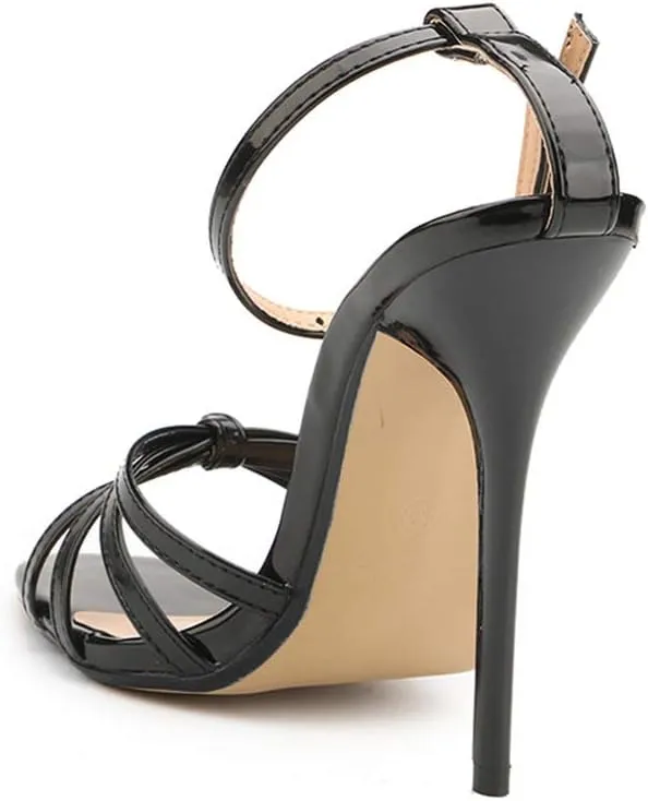 MAIERNISI JESSI Unisex Men's Women's Corss Strap Ankle Buckle Stiletto High Heels Sandals