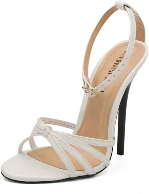 MAIERNISI JESSI Unisex Men's Women's Corss Strap Ankle Buckle Stiletto High Heels Sandals
